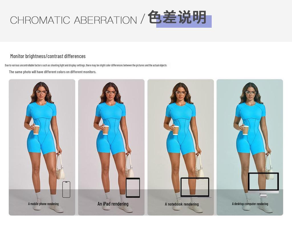 Europäischer & Amerikanischer 3D Ästhetischer Kurzarm Jumpsuit mit Offenem Rücken für Yoga und Fitness