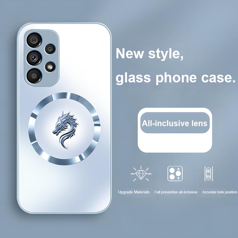 

Dragon Head Jade For Samsung Galaxy Note 10 Plus S20 21 FE S23 Ultra S8 9 A70 72 73 50 51 52 53 Tempered Glass Phone Case Samsung S23 Plus