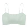 Summer thin shoulder straps seamless underwear women's tube top bra without steel ring small chest gathered smooth fixed cup bra breathable