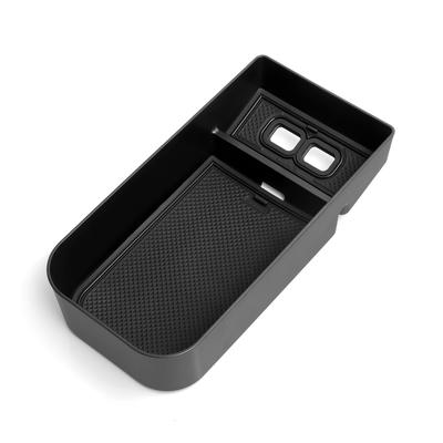 Für Polestar 4 2023 2024 Armlehnen-Aufbewahrungsbox ABS Auto-Ablage Organizer Zubehör Aufräumen Schwarz