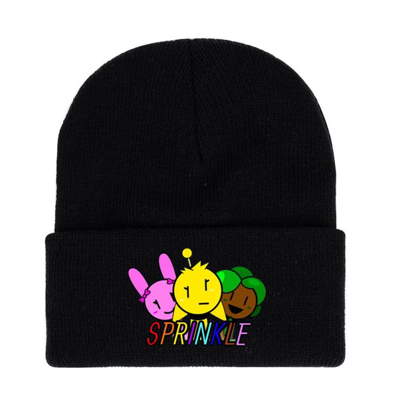 Sprunki Fashion Knitted Hat Solid Color Print Cute Pattern Unisex Design