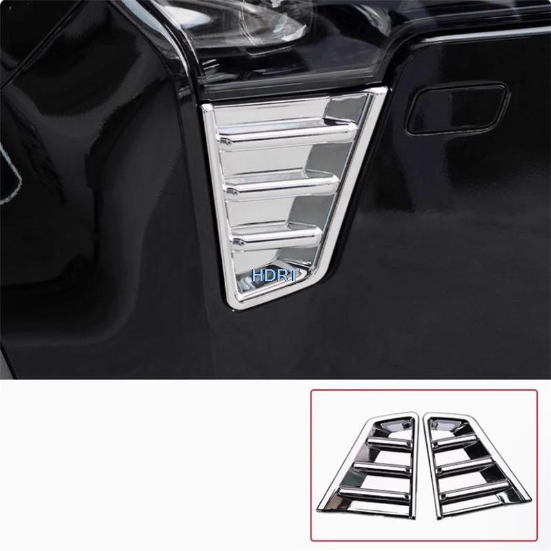 Car Styling Front Head Lamp Cover Light Frame Protector Decoration Accessories Exterior Sticker For Lexus GX550h GX550 2024 + серебряный