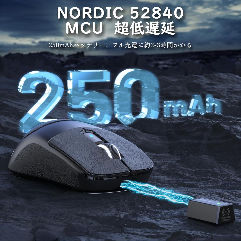ATTACK SHARK R6 39g Ultra-Lightweight Gaming Mouse, 8000Hz, PixArt PAW3950MAX Gaming Sensor, 42000 DPI, Nordic 52840 MCU, 3-Mode Continuous