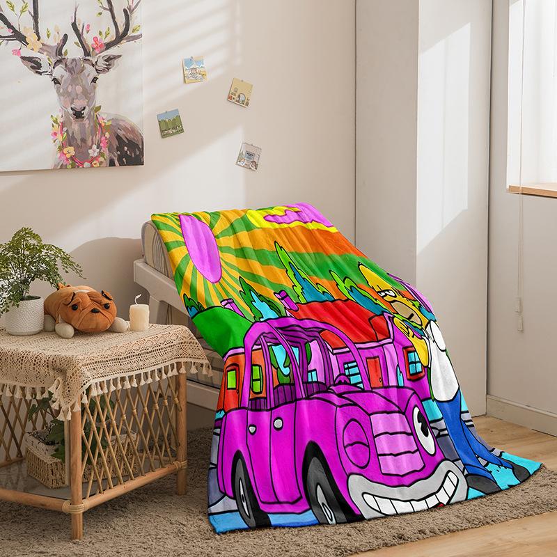 

Cartoon Simpson Series Double-Sided Flannel 3D Digital Printing Blanket Blanket 70 * 100Cm 250g