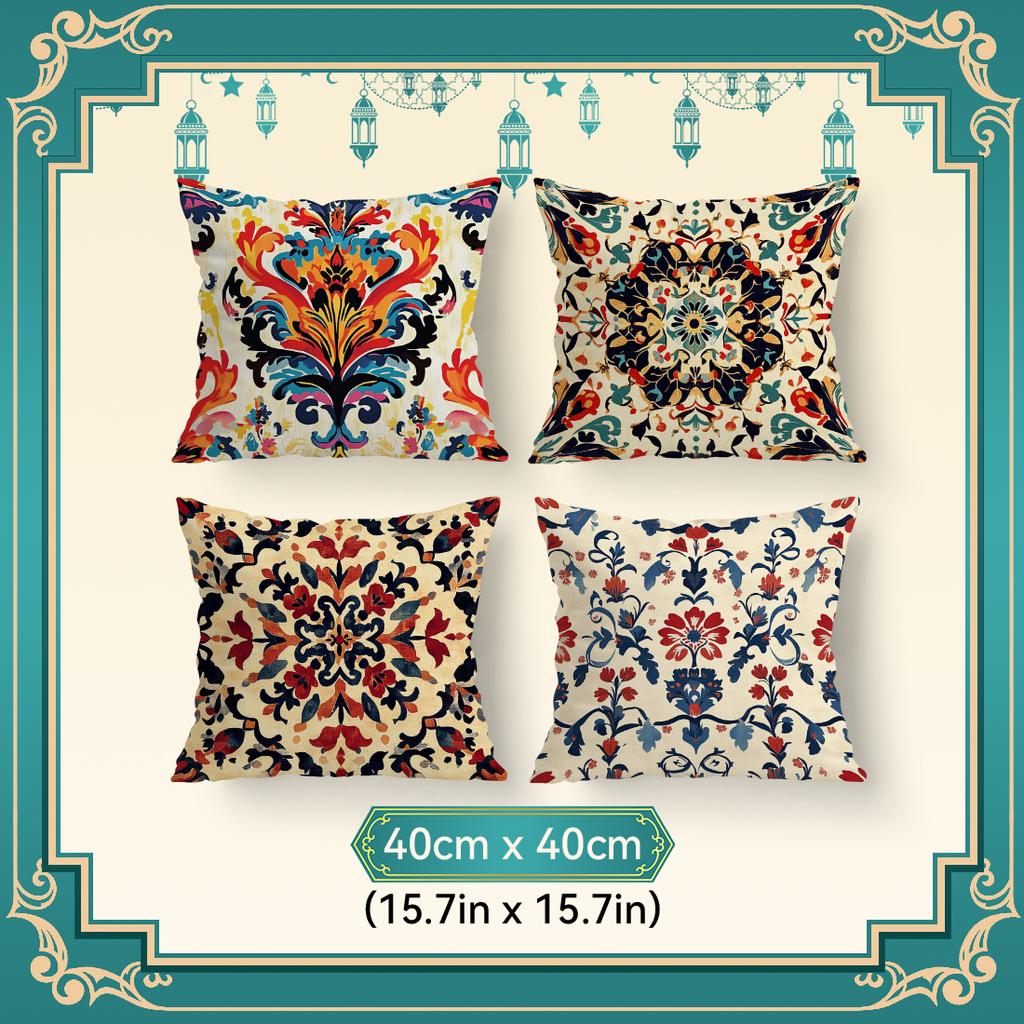 Vintage Persian Style Pillowcase Bedroom Sofa Cushion Cover 100% Polyester Living Room Cushion Pillowcase Home Decor