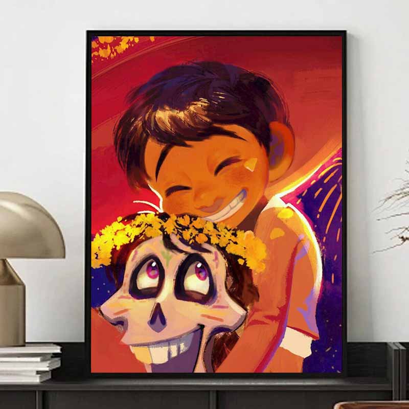 Disney Diamond Painting 5D Miguel and Hector Heartwarming Photo Cartoon Movie Cross Stitch Embroidery Handmade Gift Home Decor