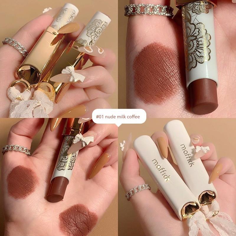 Matte Lace Honey Mist Lipstick, Long-Lasting Non-Stick Lipstick