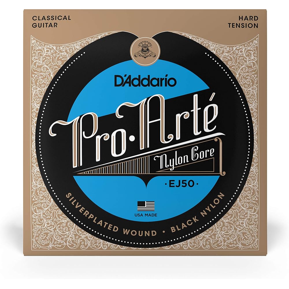 D'Addario Daddario Classical Guitar Strings Pro Arte Silver/Black Hard EJ50 [Domestic Genuine]