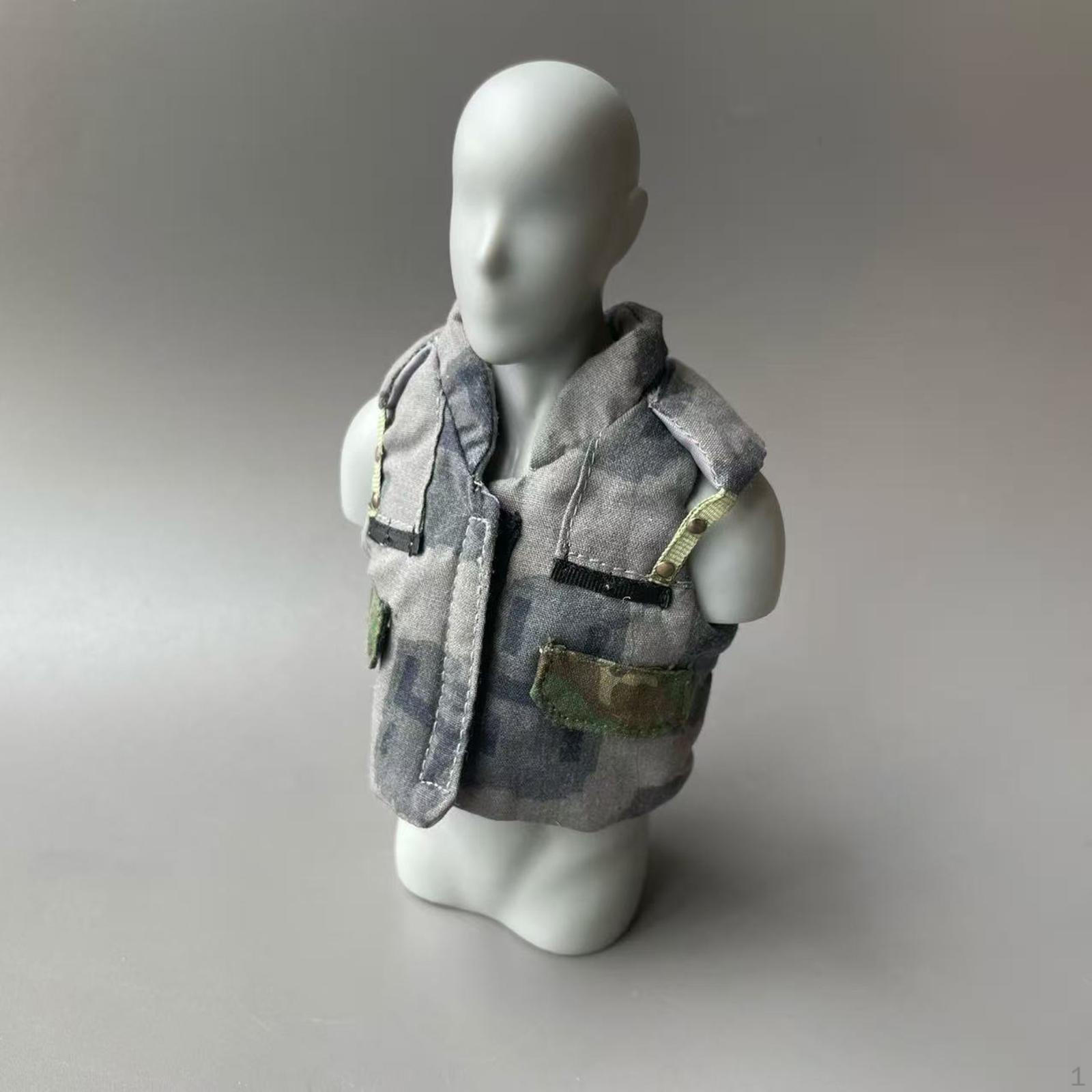 

1/6 Scale Action Figure Clothes Doll Costume Accessories Vest Fashion Miniature Clothing Dress up