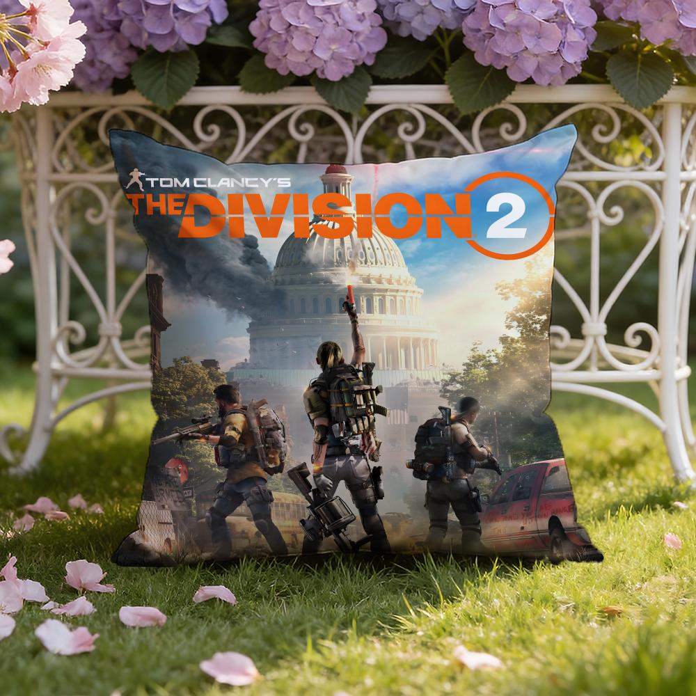 Tom GameClancy's The D-Division 2 Cushion Cover Home & Car Dual-Scene Pillow Cover: Reversible for Premium Comfort