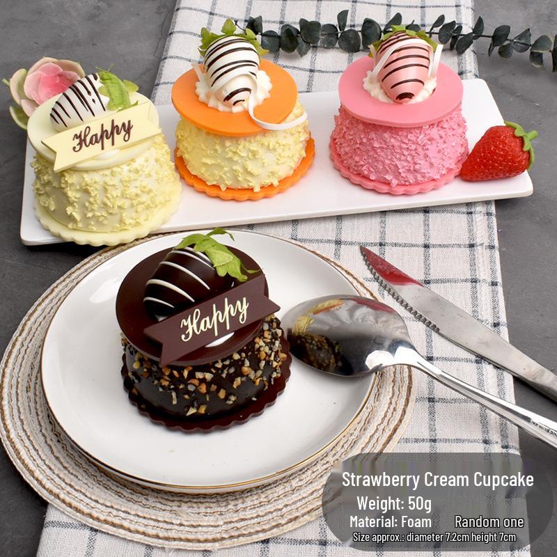 Fake Fruit Cake Toy: Squeeze Toy & Baking Display Prop for Kids