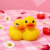 Valentine's Day Couple Duck Figurine 3D Printed Cartoon Duck Statue Wedding Holiday Party Home Office Desktop Decoration Ornament