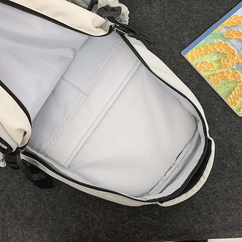 Contrast Color Backpack Large Capacity Backpack Reduced-burden Student Schoolbag