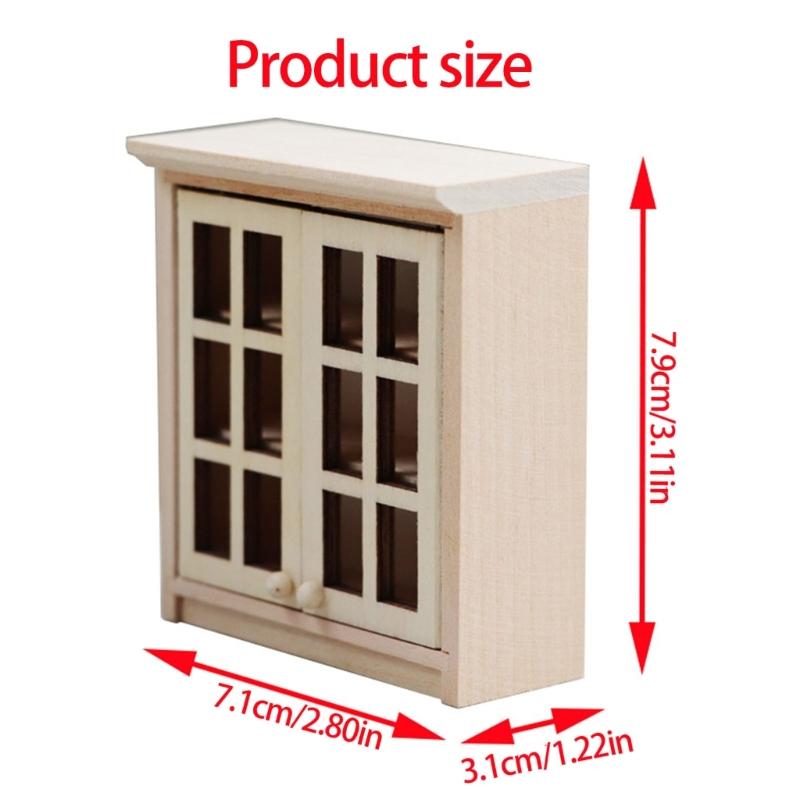 Wall Mounted Mini Cabinet Model Dollhouses Accessories For Bedroom Kitchen Living Room Tiny House Decoration