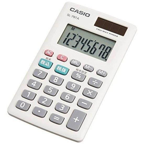 Casio Personal Calculator Tax Calculation Card Type 8 Digits SL-797A-N