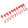 1 Strip 10Pcs XT60 Plug Connector Caps Rubber Terminal Dustproof Protection Cover for RC Lithium Battery Red