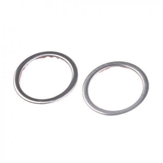 Silver Brushed For Toyota Corolla 2014- A-Pillar Speaker Ring 2X Cover Trim