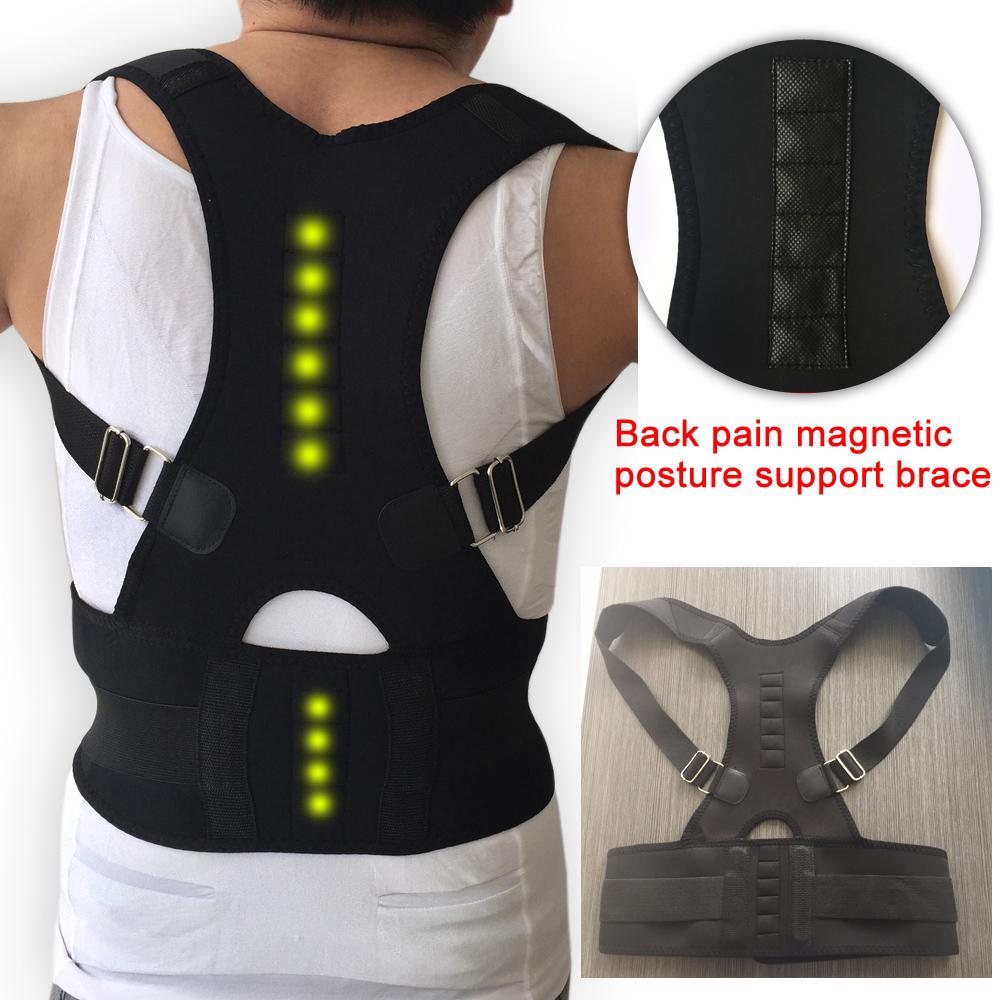 Magnetic Back Brace for Scoliosis Posture Correction Orthopedic Support Belt with Shoulder Straps Women Men
