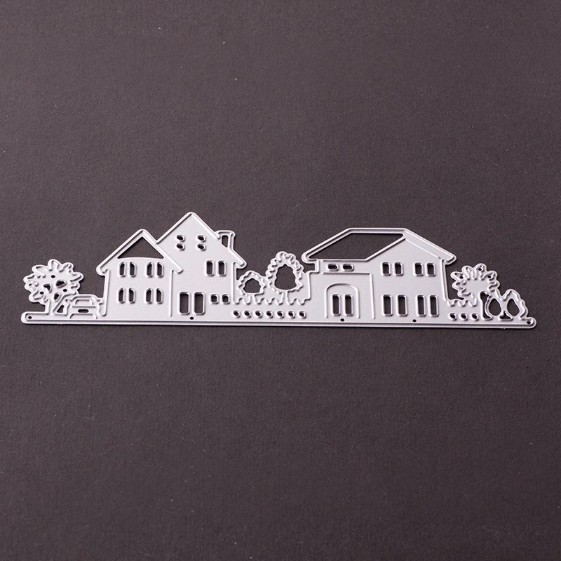 Металлические трафареты для резки дома для скрапбукинга, трафареты для альбомов, открытки, украшения, тиснение, папка