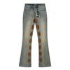 LOSTSHDWS Men's and Women's Spring and Autumn Flared Elastic Jeans Couple Jeans