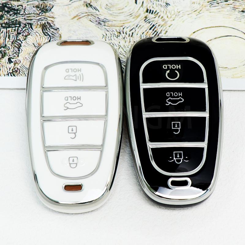 4 5 6 7 8 Buttons TPU Remote Key Shell Fob Case Cover for Hyundai 2020-2021 Sonata Nexo DN8 Santa Fe TM Tucson NX4 Staria Ioniq