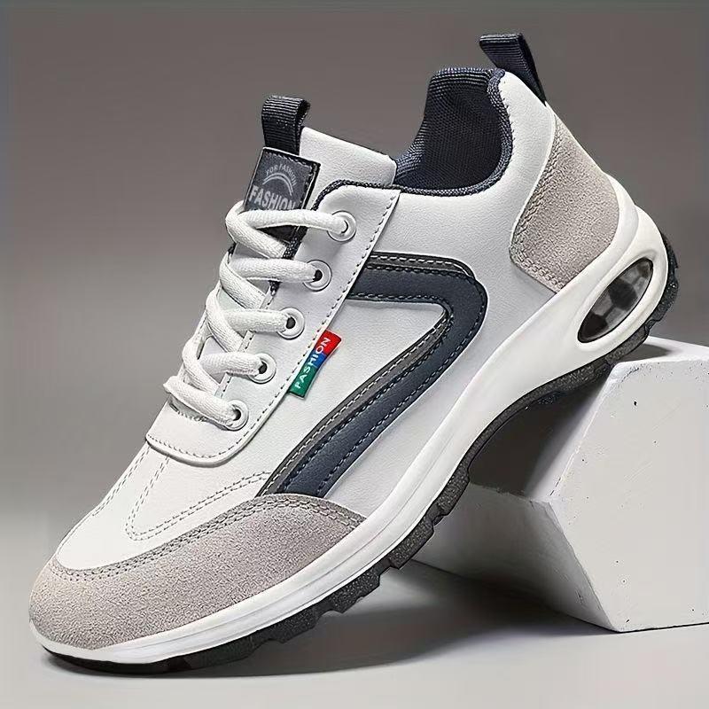 Large Size Men's Shoes New Men's Lace-up Sports Shoes Casual Running Travel Shoes Non-slip and Wear-resistant Air Cushion Shoes