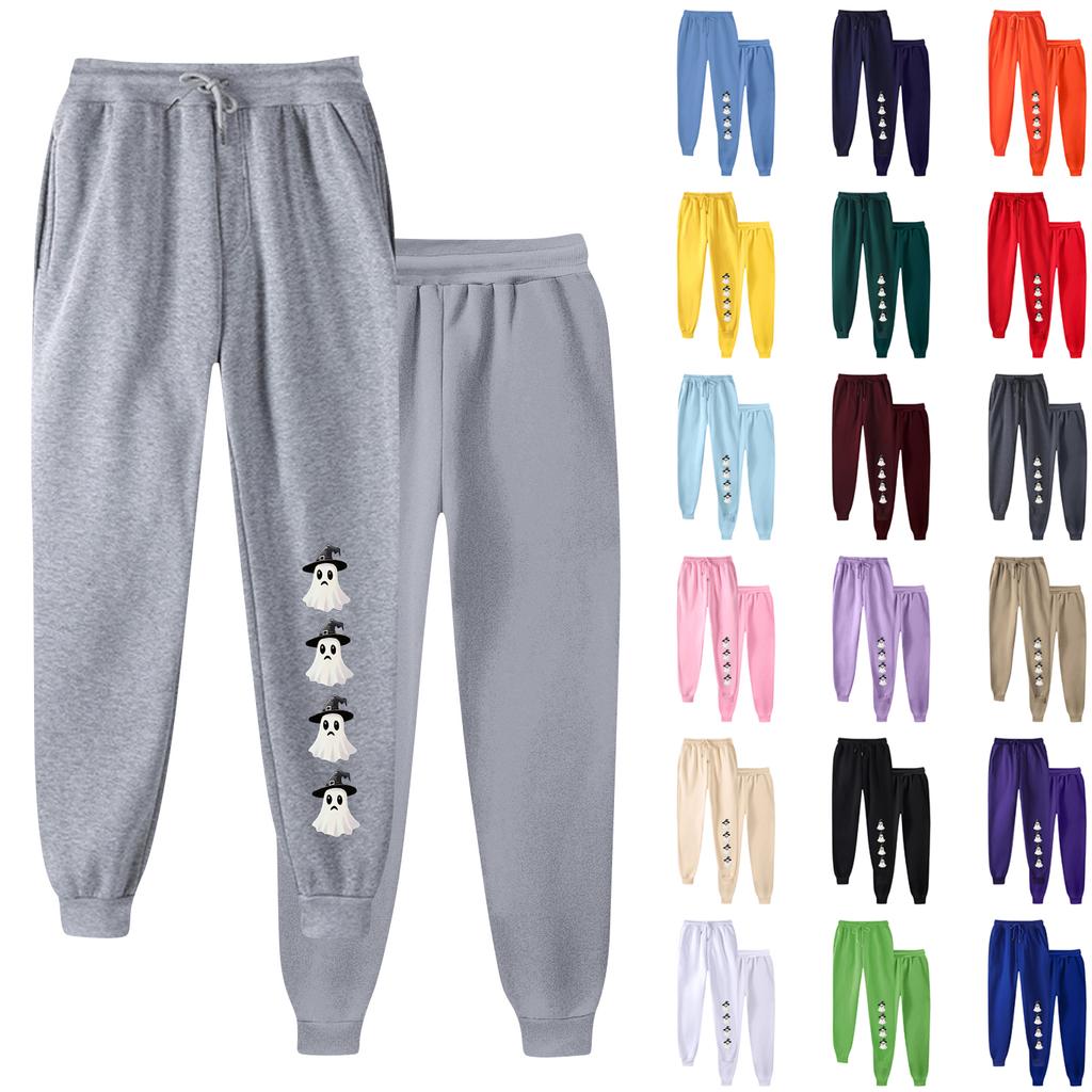 Ladies' Printed Unisex Casual Pocket Drawstring  Pants