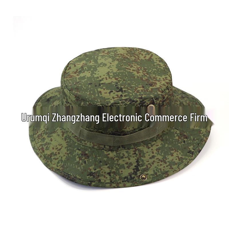 Military Fan Round Brim Camouflage Sun Hat with Python Pattern