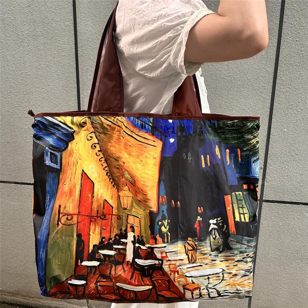 Najlepiej sprzedająca się ekologiczna poliestrowa składana torba na zakupy – bardzo duża, przenośna torba na ramię