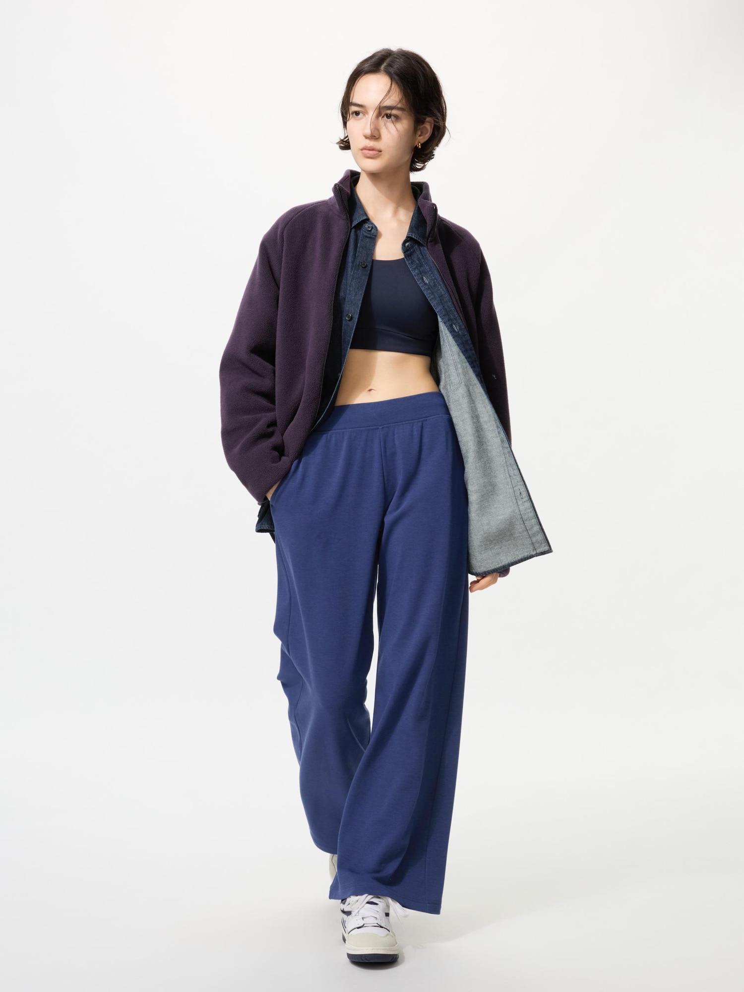 

Uniqlo Japan Warm Fleece Straight Pants Long Length 66 BLUE/XS