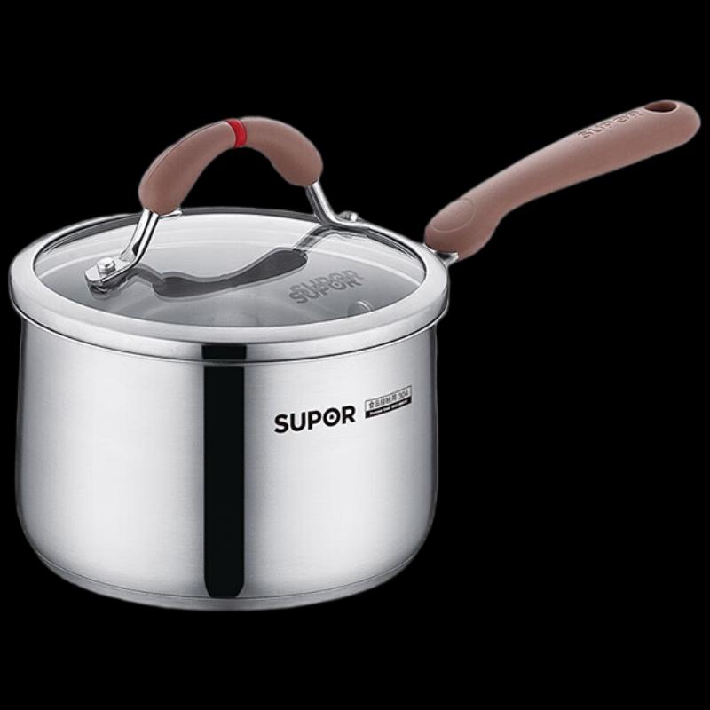 SUPOR Small Red Circle 304 Stainless Steel Milk Pot