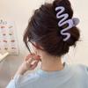 2023 Colorful Jelly Wave Hair Claw Hairpin Women Girls Fashion Design Korean Sweet Simple Irregular Hair Clip Headwear Wholesale