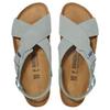 Birkenstock Tulum Kuh Wildleder Sandalen mit einem Riemen Damen Grau Grün Schmal 1029832