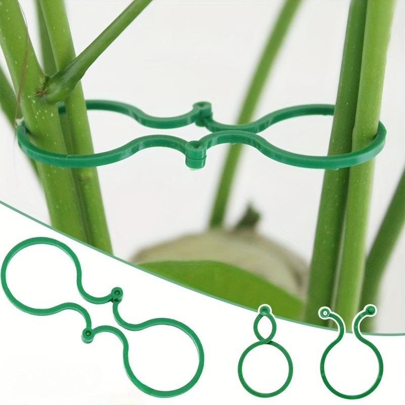 100Pcs Plastic Vine Strapping Clip - Garden Tomato Plant Bracket Support Tool,
