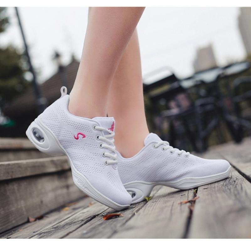  Woman New Dance Shoes Girls Sports Soft Outsole Breath Women Practice Dancing Shoe Modern Jazz Ballet Shoes Sneakers