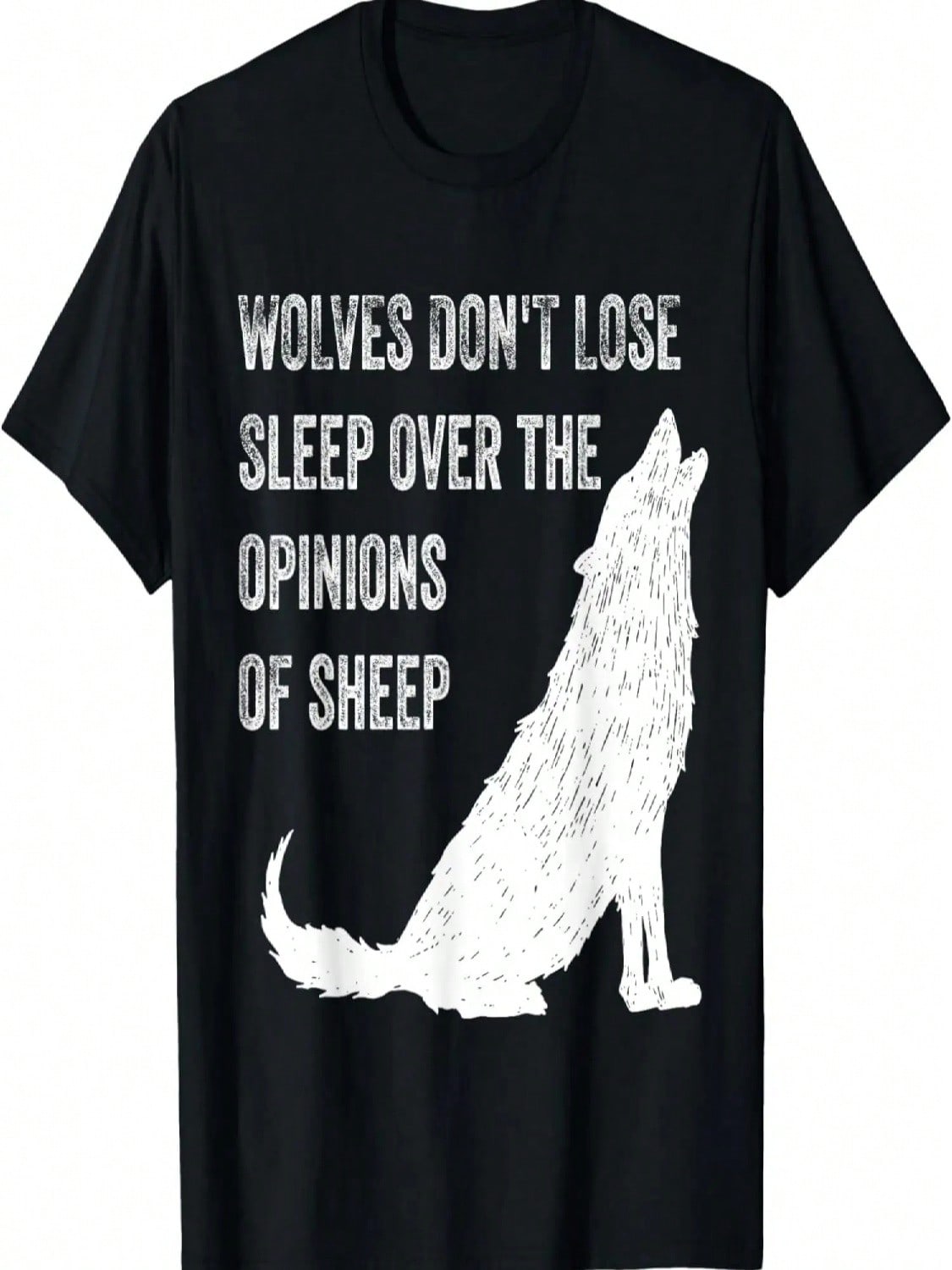 Wolves Don t Lose Sleep Over The Opinions Of Sheep Tee,Wolf T-Shirt S разноцветный