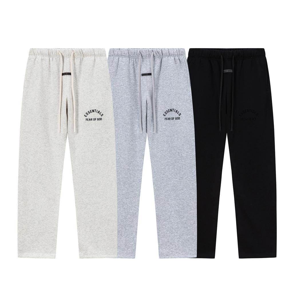 FG351 Unisex Pantaloni della Tuta Fear Of God Essentials con Stampa Lettere Gamba Dritta Larga Coulisse Pantaloni Jogger Streetwear Pantaloni Casual per Uomo Donna
