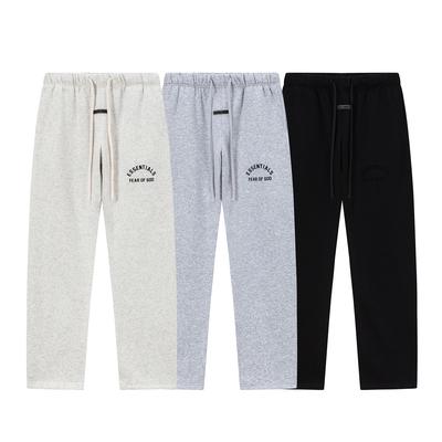 FG351 Pantalon de survêtement unisexe Fear Of God Essentials Imprimé lettres Coupe ample Jambe droite Cordon de serrage Pantalon jogger Streetwear Pantalons décontractés pour hommes femmes