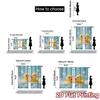 2pcs, 2D FLAT PRINTING Curtains (Without Rod) BubbleDucks Popular Fashionable Curtains Durable Polyester Curtains Holiday