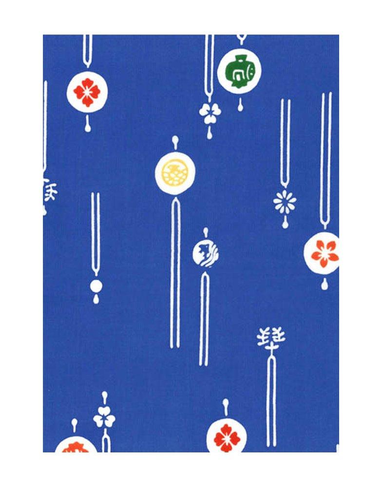 Tenugui Hand Chusen Made in Blue Niwa-zome Towel, Print, 100% Cotton, Japan, Hairpin,
