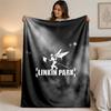 Linkin Park Druck Flanelldecke Gemütliche Leichte Plüschdecke für Bett Sofa Haushalt