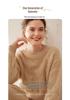 2025 Autumn/Winter Women's Soft Cashmere Round Neck Cable Knit Sweater - Korean Style