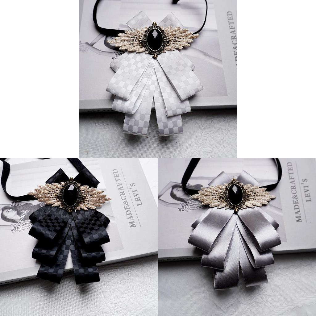 Solid Color Butterfly Tie With Rhinestone Decor And Polyester Fabric For Formal Events And Weddings