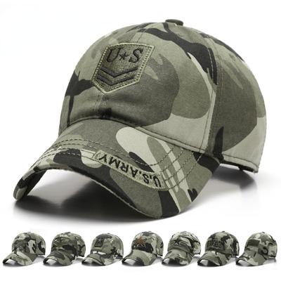 Army Camo Hats Unisex's Women's Camouflage Baseball Cap Outdoor US SWAT Leisure Fishing Cap Cotton Breathable Mountaineering Sports