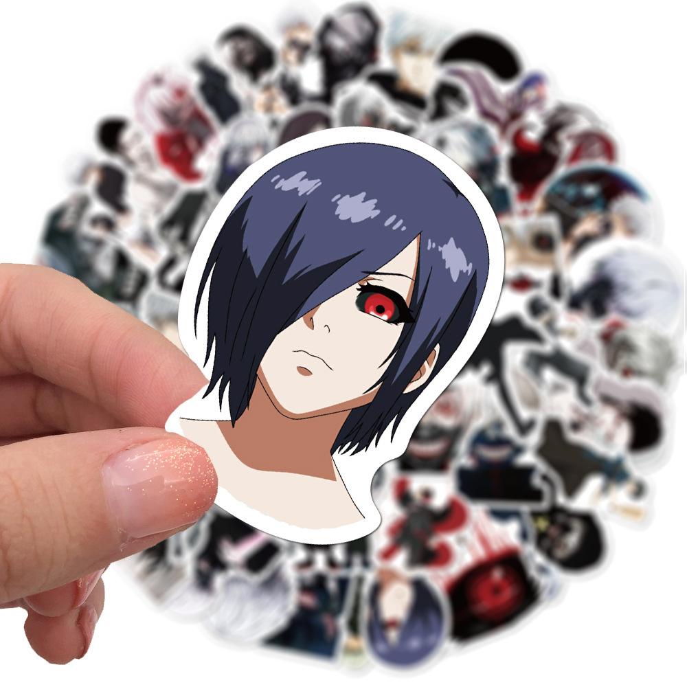 50 de bucăți Anime Tokyo Ghoul Graffiti autocolante impermeabile pentru laptop skateboard bagaje cool copii desene animate autocolante jucării