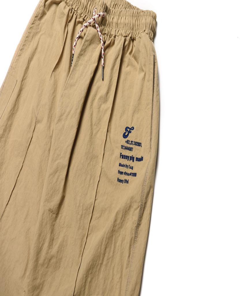 FUNNY PIG MADE Lettering Pants (Beige)