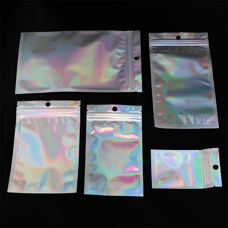 10/20 ks PET fóliových sáčků se zipem se používají pro domácí skladování šperků a řemesel