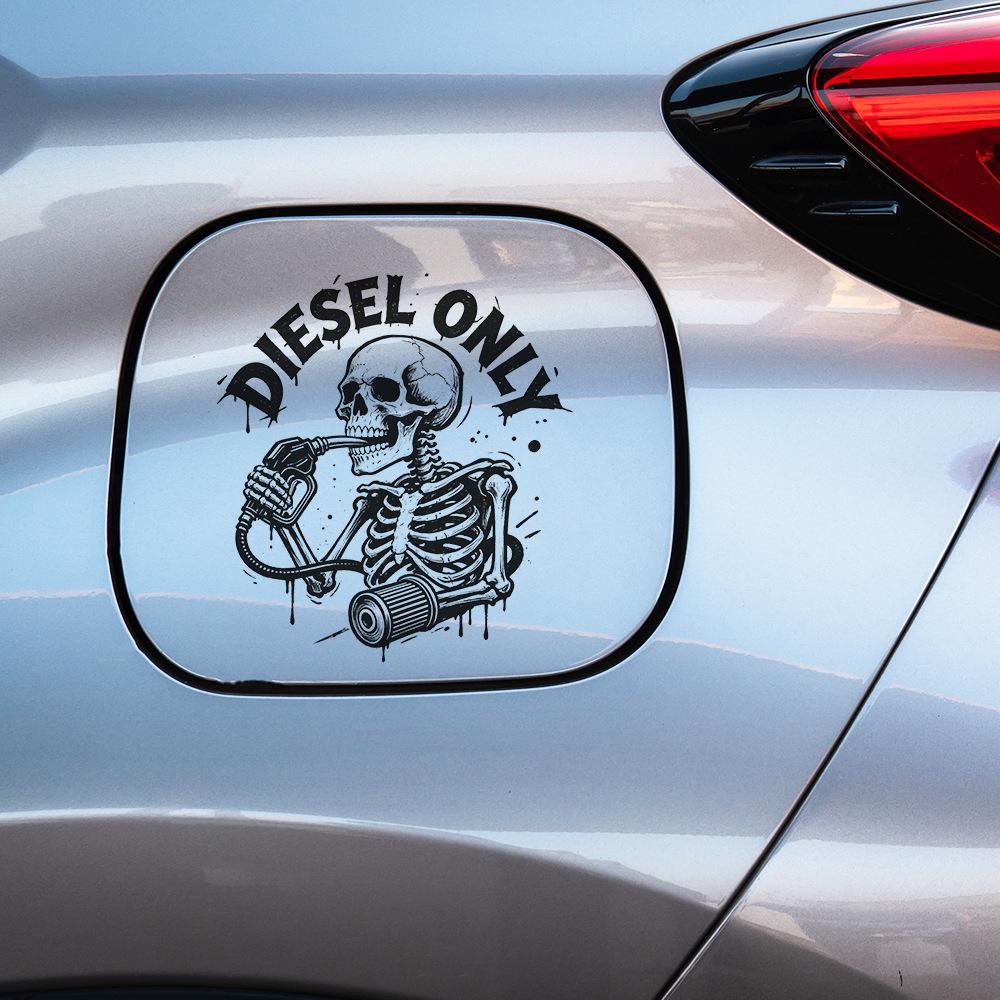 Halloween Skull-themed Fun Car Hood Sticker, Holiday Atmosphere Sticker