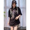 Plus Size T Shirt For Men Women With Geometric Pattern And Rhinestone Embellishments For Summer Casual Wear