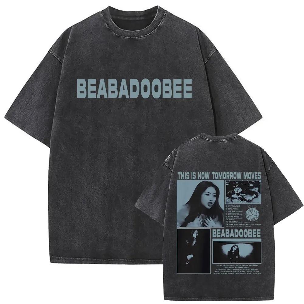 Hot Sale Singer Beabadoobee Graphic Print TShirt Men Women Vintage Washed Cotton Streetwear Fashion Oversize Top Summer New Top